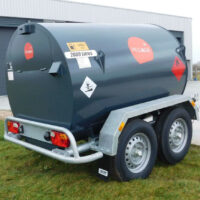 Remorque gasoil 2000 litres double essieu latéral