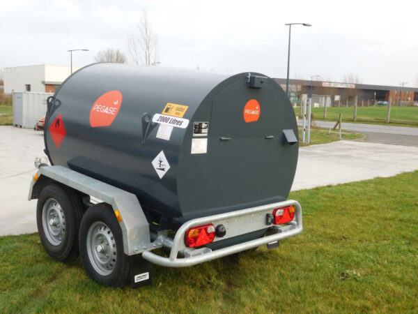 Remorque gasoil 2000 litres double essieu Pegase