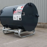 Cuve gasoil500 litres GNR pompe 12v déplaçable passages de fourches enrouleur