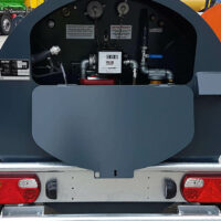 Remorque citerne 1000 litres double essieu panneau arrière cuve diesel GNR gasoil gazole ADR
