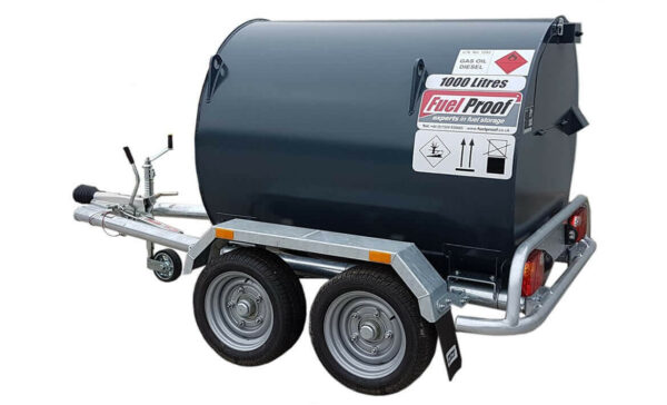 Remorque cuve gasoil - Remorque citerne 1000 litres double essieu