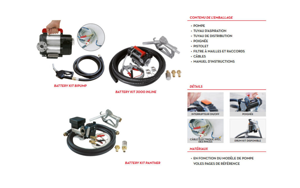 BATTERY KIT BIO - kit de transfert de biodiesel - Pegase