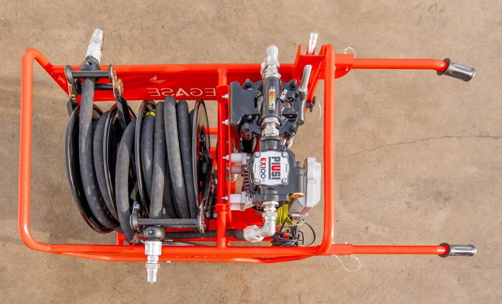 motopompe-aviation-ATEX-carburant-chariot-chassis-roue-caddy-skid
